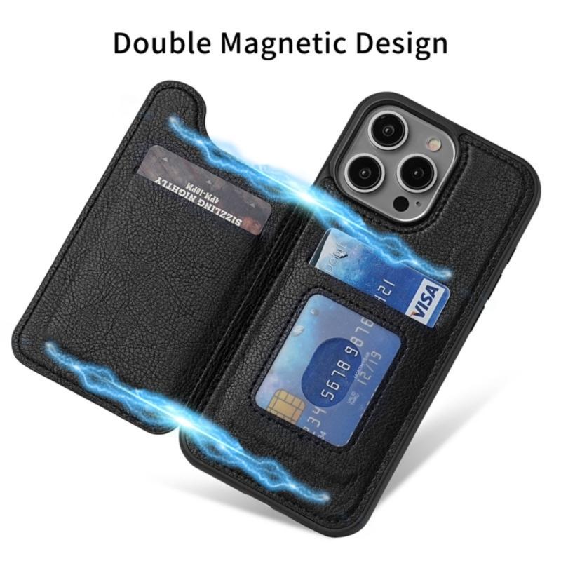 Magnetic Closures Wallet Phone Case Featuring Card Slot Magnetic Card Slot Flip Cover Protective Case for Phone  16