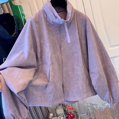 Women's Casual Tie-Dye Hooded Windbreaker Jacket, Loose Fit, Petite, 2025 Spring Collection