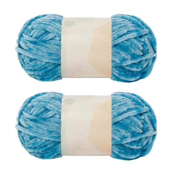 2 rolki grubej nici welurowej przędzy Chenille do szydełkowania i robienia na drutach puszystej włóczki Chenille na koc do szalika, czapki, majsterkowania, tkactwa