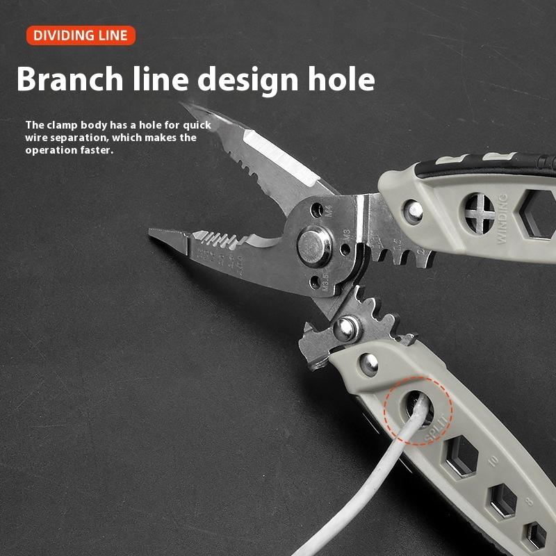 1 Piece Electrician Special Wire Stripping Tool For Winding Cutting Wire Multifunctional Wire Stripping Pliers