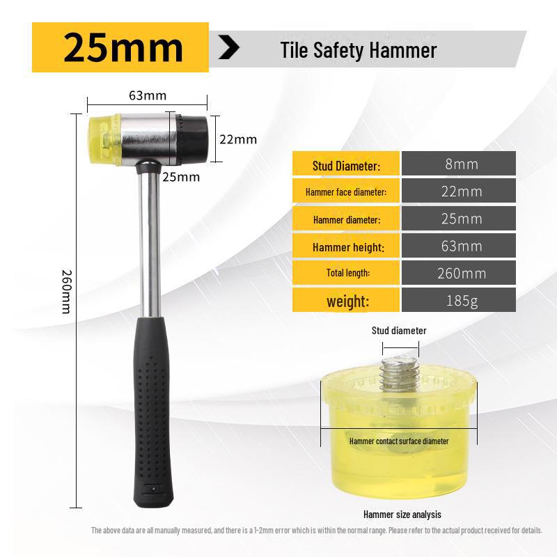 Multi-specification Detachable Double-Head Rubber Hammer for Home Use
