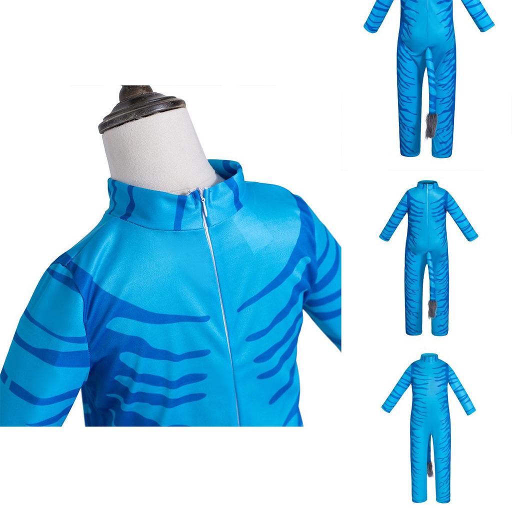 Exquisite Avatar Cosplay Suit For Halloween Party Unisex Kids Jumpsuit Set