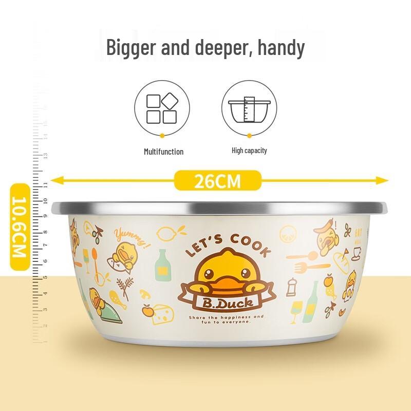 Chui Da Huang Little Yellow Duck 304 Stainless Steel Basin & Sieve Set