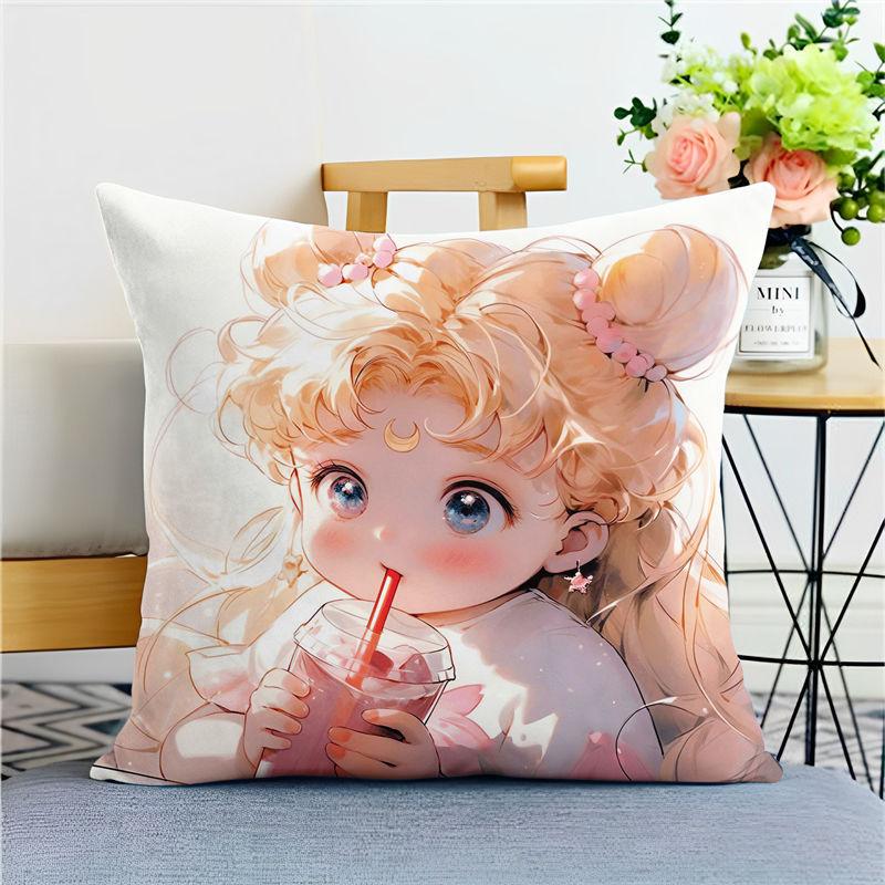Cartoon Pillow, Pink and Cute, Ice Moon Hare Animation Peripheral Room Sofa Decorative Pillow