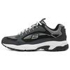 Endurance Confortable Polyvalent Amortissant Augmentant la Hauteur Basse Baskets Dad Hommes Bleu Noir 50988-NVBK