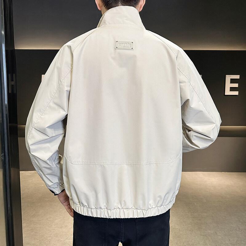 Spring And Autumn Ruffian Handsome Jacket Men'S High Street Tide Brand Hong Kong Style Original Style Loose Casual Jacket