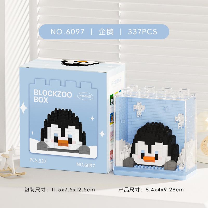 Pinguin Erwachsene Partikel Baustein Spielzeug Steine Panda Tiere 3D Konstruktor Mikro Steine Lernspielzeug Für Kinder Geschenke