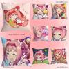 Haru Urara U-Umamusume Anime Pillow Case Anti-dustmite Pillowcase Invisible Zipper Silky Short Plush Sofa Cushion Cover