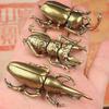 Brass Unicorns Beetles Figurine Retro Tea Pet Ornament Desk Decoration Collectible Gift Home Decor Home Accessories Fairy Garden