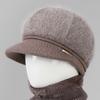 Ladies Winter Rabbit Fur Hat Warm Thickened Knitted Mother Wool Hat Cold Versatile Old Man Hat