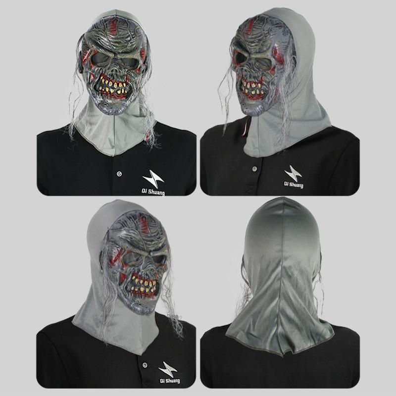 Terrifying Gray Zombie Mask For Halloween Parties And Horror Themed Events Perfect For Gory Costumes