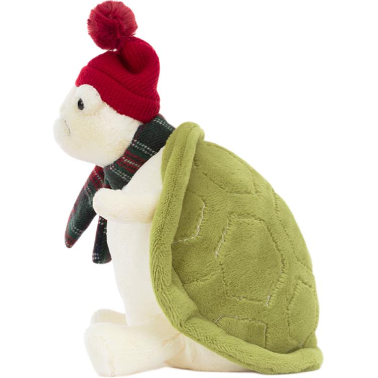 JELLYCAT Christmas Series Timmy Turtle Snowman Outfit Soothing Doll Plush Doll Sitting Height 28cm Height