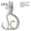 Light Luxury Decor 3D Printed Cat Figurine, Minimalist Elegant Sitting Sculpture, Modern Home Decoration Animal Ornament for Office Desk Shelf