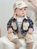 Boys' Stylish Plaid Shirt Set: Handsome Korean Style, Perfect for Spring/Autumn