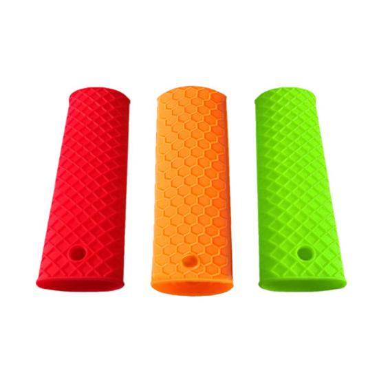 3Pcs Silicone Non-slip Anti-scald Insulated Hot Pot Handle Grip Holder Potholder