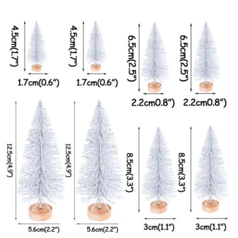 Decorate Your Home With Mini Pine Frosted Sisal Trees Christmas Ornaments