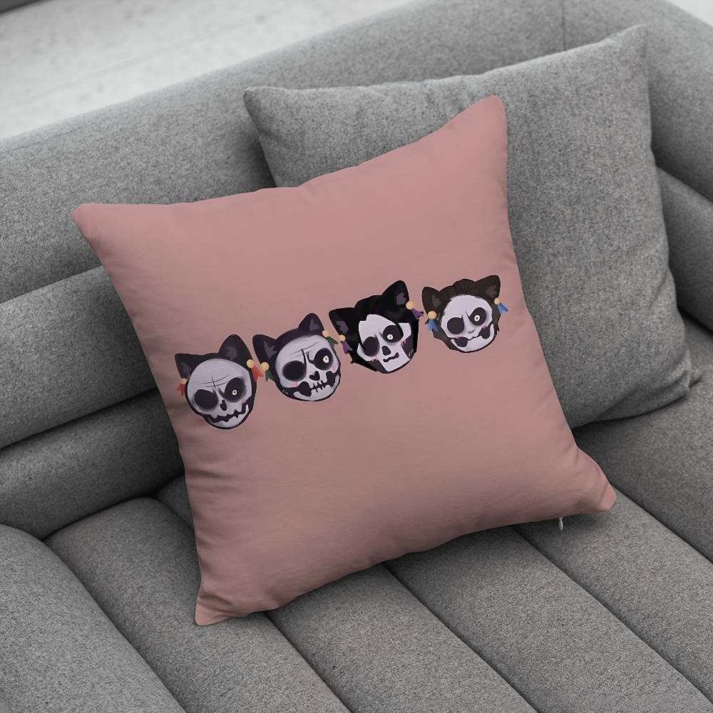 Classic Rock Band Cartoon Ghost Pillow Case Pillowcase Home Sofa Cushions Car Cushions Pillowcover Office Pillowshell Pillow