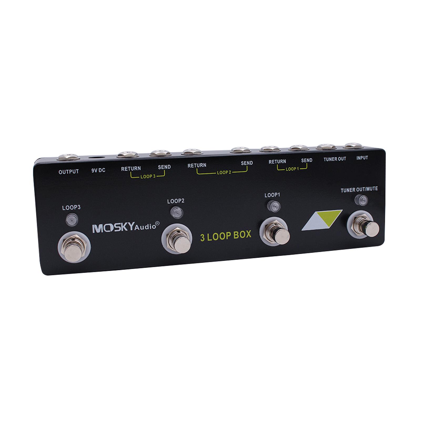 

MOSKYAUDIO 3 Loop Box Guitar Effect Pedal with Channel Selection True Bypass Guitar Effects Loop Switcher Pedal Channel Switcher чёрный