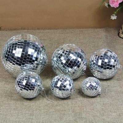 Silver Mirror Disco Ball Ornaments Reflective Hanging Disco Ball Decorations for 70s Retro Party Christmas Birthdays Supplies