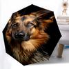 1pc Cute dog pattern Umbrella Portable Folding Umbrella Iron Frame Hole Bone Structure Outdoor Home Umbrella