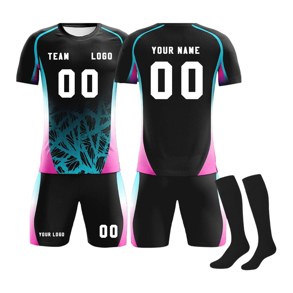 DIY Custom Adult And Children Three-piece Football Uniforms