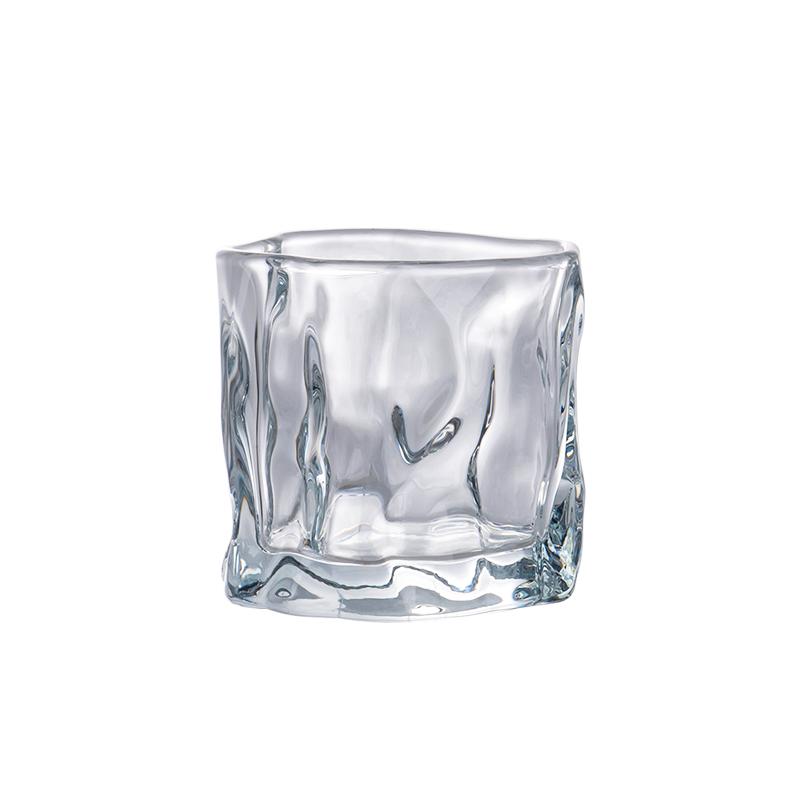 GIANXI Transparent Glass Cup Iceberg Irregular Shape Household Coffee Cup Bar KTV Cann Beverage Cup Kitchen Bar Supplies