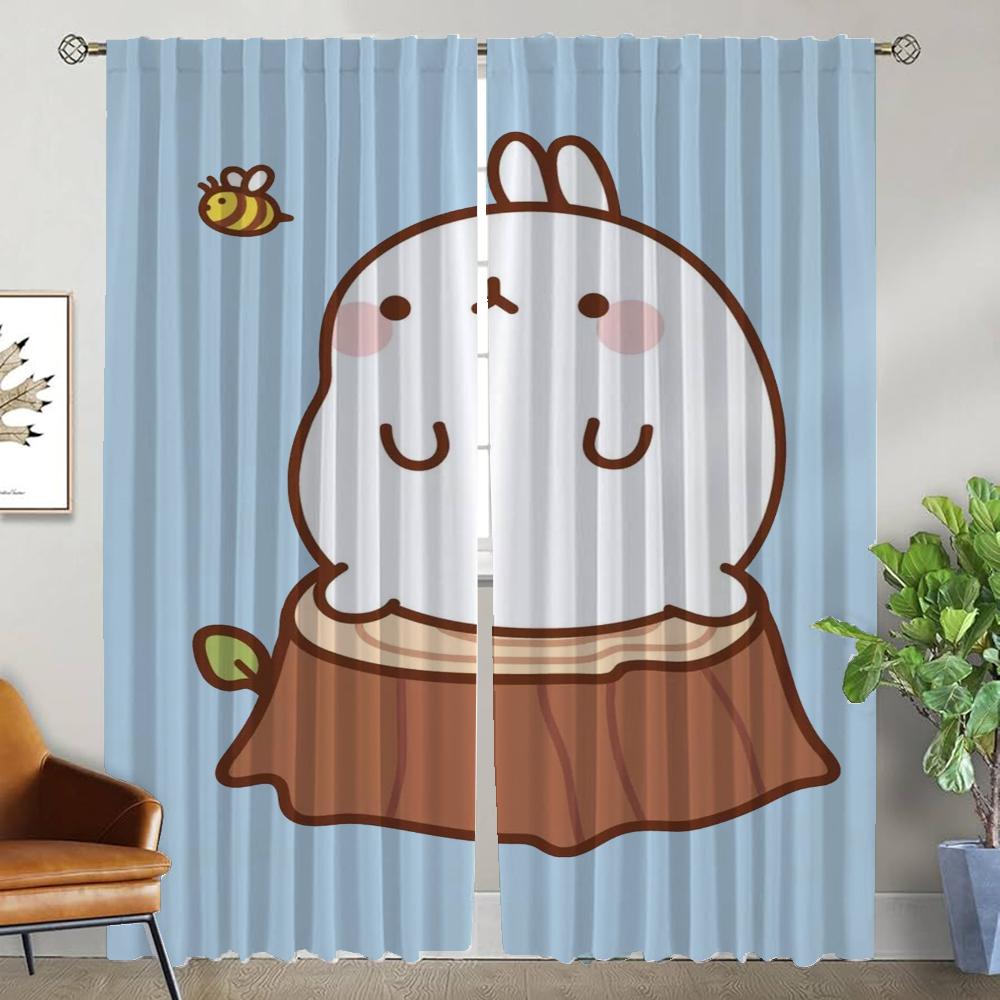 Anti-mosquito Kitchen Curtains for Bedroom Molang Blackout Curtain for Room 2 Panel Shades Partition Home Interior Curtains