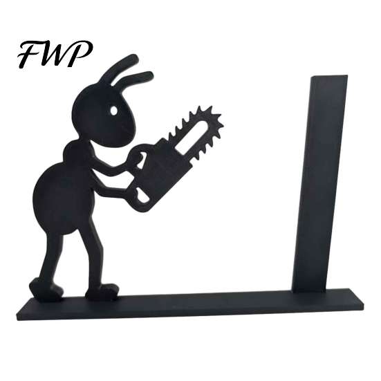 Decorative Bathroom Tissue Storage Funny Ant Toilet Paper Holder, 3D Printed Novelty Black Free Standing Creative Study Room Holder Roll Stand