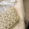 Handwoven Hollow Out Straw Bag Summer Handbag Women's Crossbody Shoulder Bag Street Style Trendy Basket Beach Bag CLE