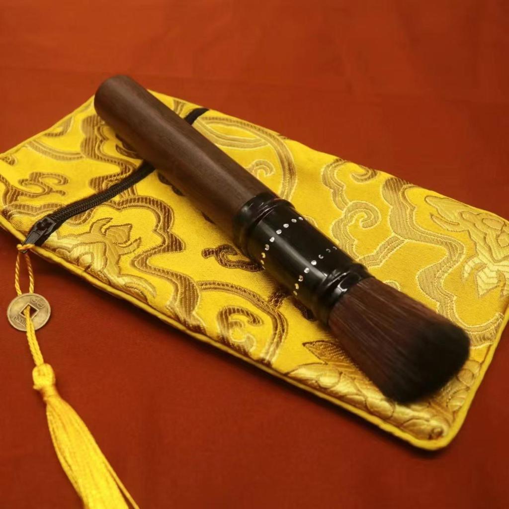 Stofborstel voor Boeddhabeeld van palissanderhout - Guanyin reinigingsgereedschap