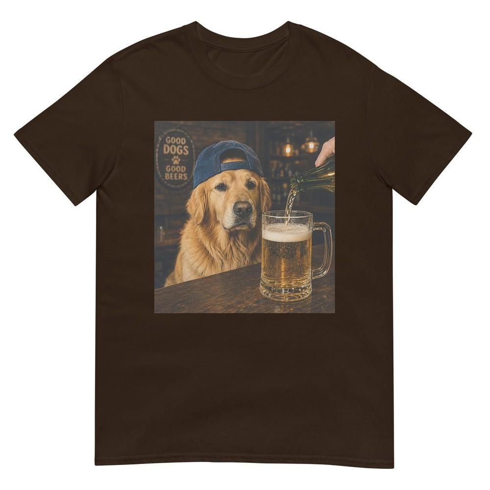 Golden Retriever trinkt Bier Lustiger Hund Bier Humor T-Shirt