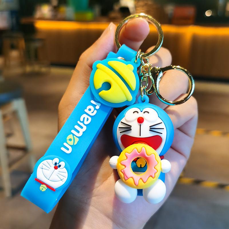 Doraemon Cartoon Keychain Couple Backpack Hanging Decorations Creative Car Accessories Keychain Figurine Toys Anime Cartoon