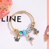 Luxury Crystal Bear Crown Clover Charms Bracelets for Women Girls Lovely Stainless Steel Bangle Accessories Gifts for Friends