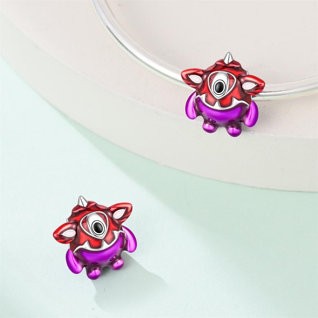 925 Silver Charm One-Eyed Little Monster Bead Rabbit Koala Pendant Bead DIY Jewelry Accessories Bracelet 2026