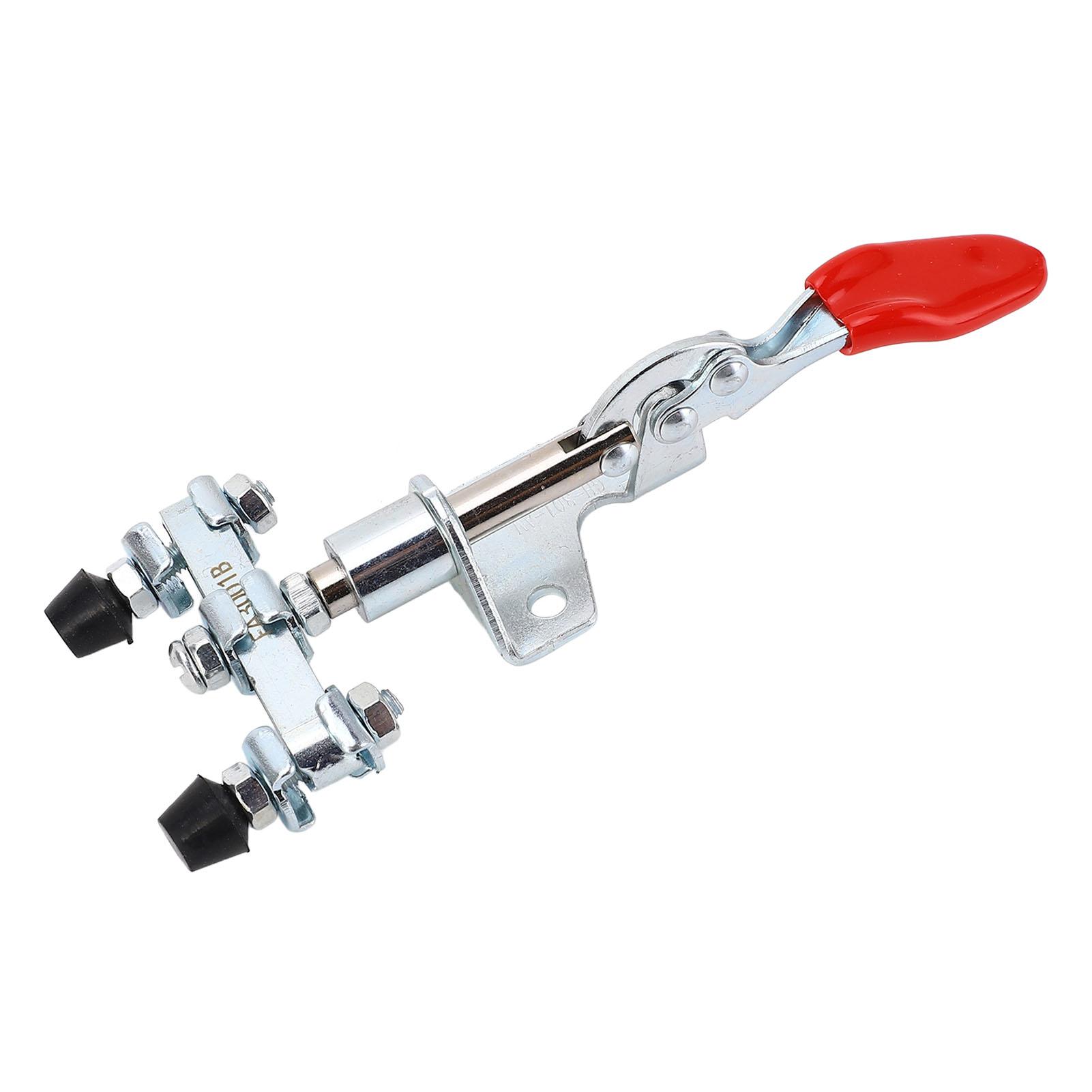 

Push Pull Action Clamp Double Head Adjustable Quick Release Clamp for Woodworking 45kg Holding Capacity 16.7mm Stroke