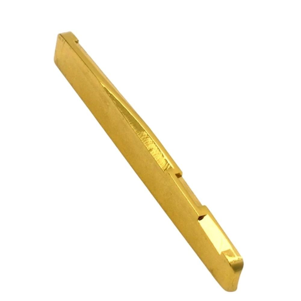 1PCS Folk guitar brass bottom string pillow wooden guitar metal pillow string bridge 71/76 * 1 * 7.8-6.9mm