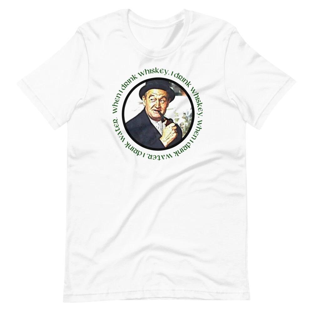 

Michaleen Flynn The Quiet Man Whiskey Water Quote Short-Sleeve Unisex 100% Cotton T-shirt Mens Tees Top S