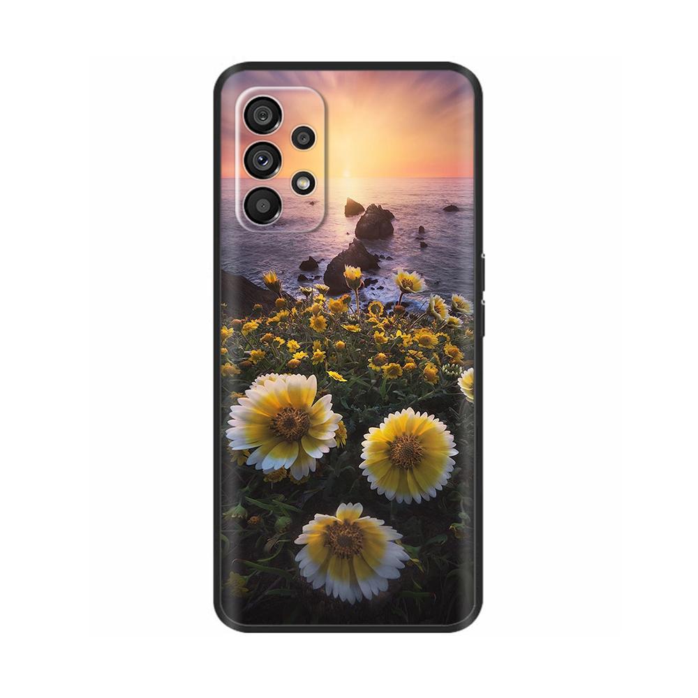 For Samsung A53 Case Cute Panda Flower TPU Soft Silicone Case For Samsung Galaxy A53 5G Cover A 53 SM-A536B Phone Cases Fundas