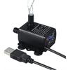 Decdeal Submersible Water Pump Aquarium Fountain with Flow Adjustment Function and USB Interface, DC 5V 4.8W 300L/H Lift 300cm