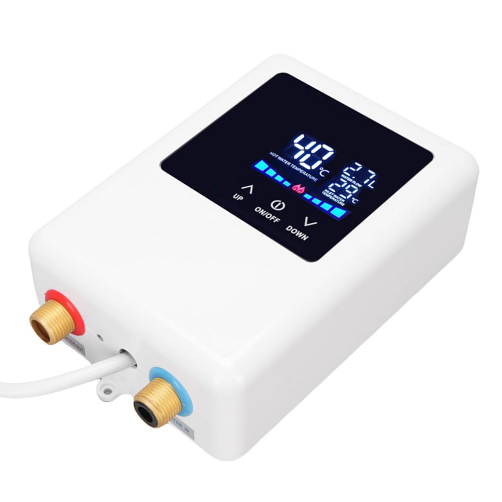 Water Heater 3000W Frequency Conversion Thermostat LCD Digital Display Touchscreen Hot Water Heater for Kitchen Bathroom