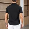 Men's Business Casual Solid Color Short Sleeved Shirt for Summer Fashion No Ironing Comfortable and Versatile Top