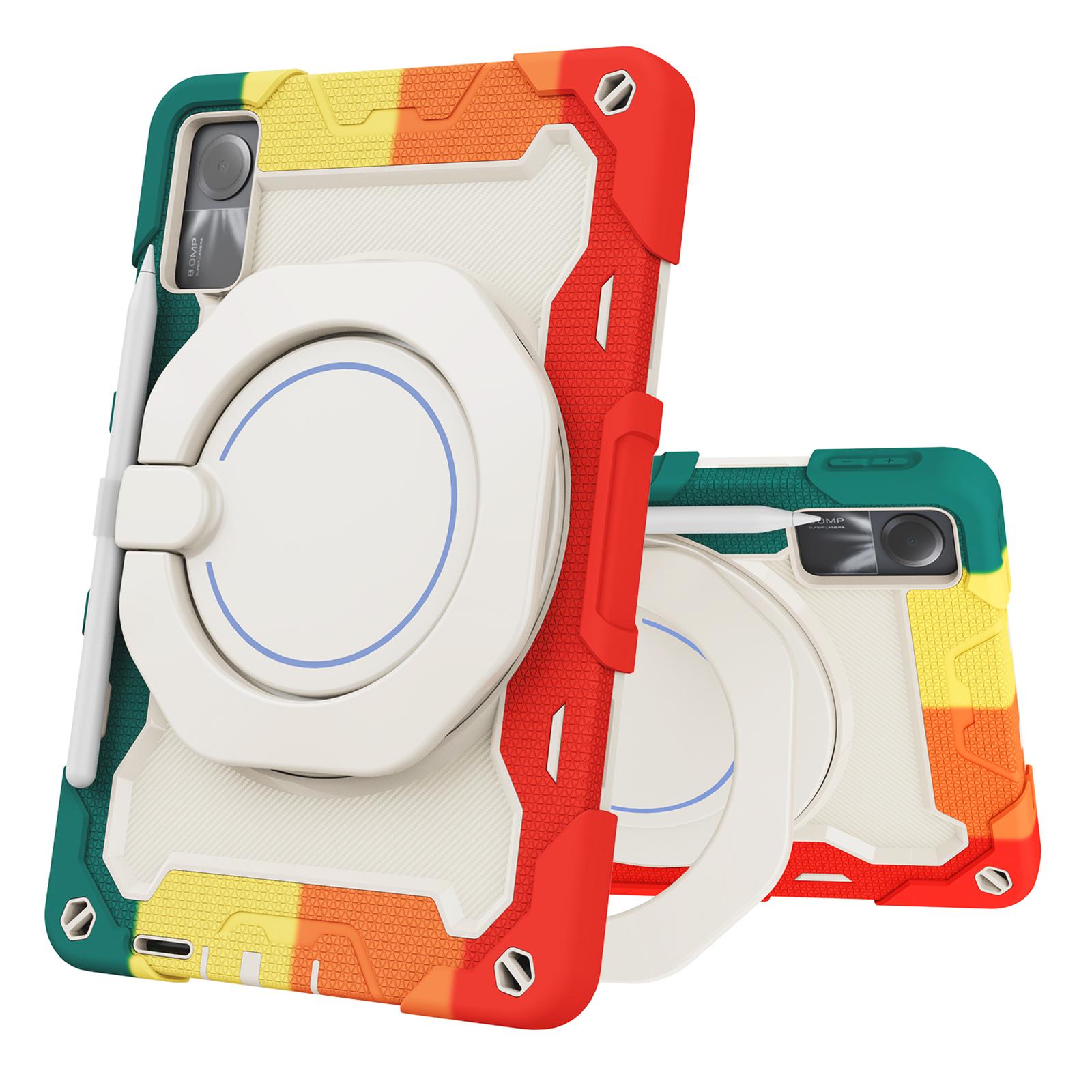 

360 Rotatable Armor Stand Case For Redmi Pad SE 2023 11.0 inch Model 23073RPBFG Heavy Duty Cover With Handle Grip 3-Layers Capa Redmi Pad SE-11 inch