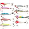 Metal Jig Fishing Lure Set with Tinsel and Treble Sardine for Light Shore Jigging 9-Piece Hooks, Color, Luminous, 10g, 15g, 20g, 30g, (30g)