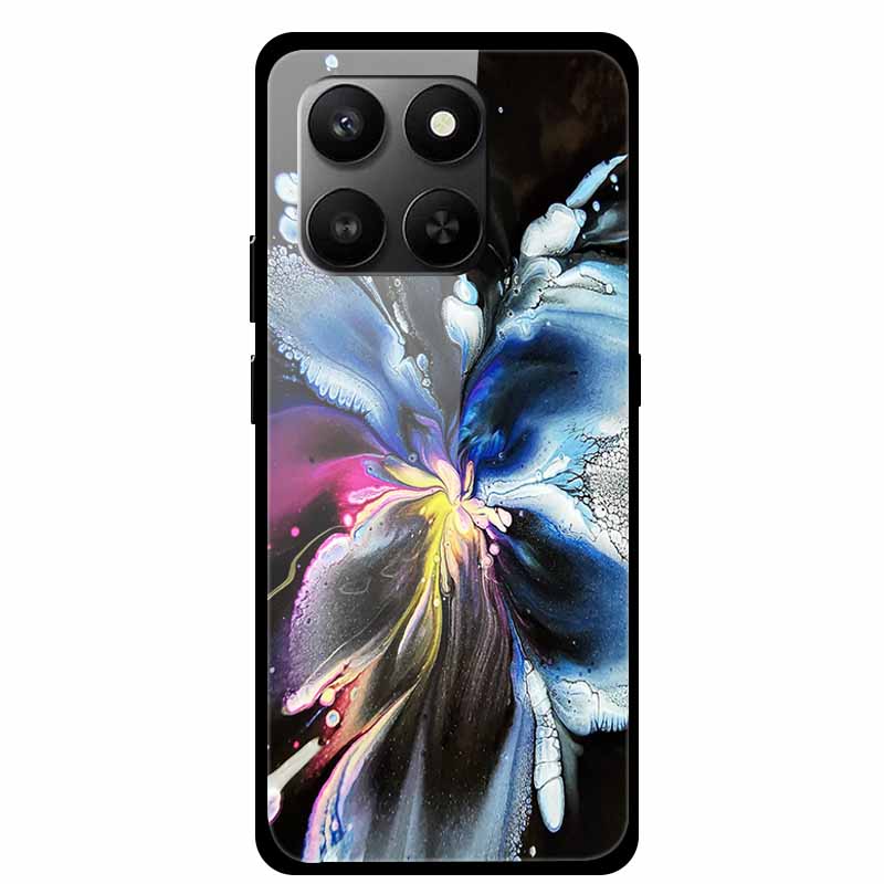 Glass Back Cover For Honor 200 Pro 5G Case Marble Hard Tempered Glass Case For Honor play 10T 400 Smart 5G Case 6.77" Shell Para