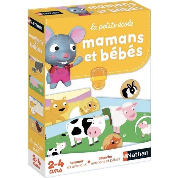 Jeu d'association nathan la petite ecole - mamans et bébés - bébé animaux - mixte - a partir de 3 ans