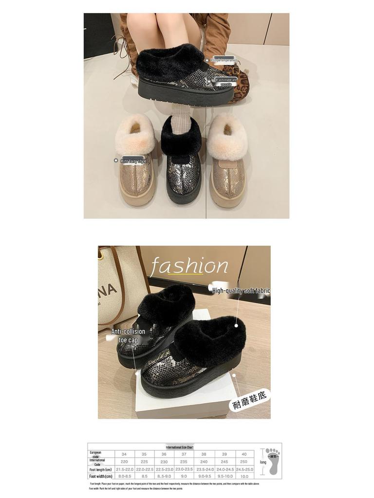 Dámské sněhule nadměrné velikosti s tlustou podrážkou - Teplé, pohodlné, připravené do přírody