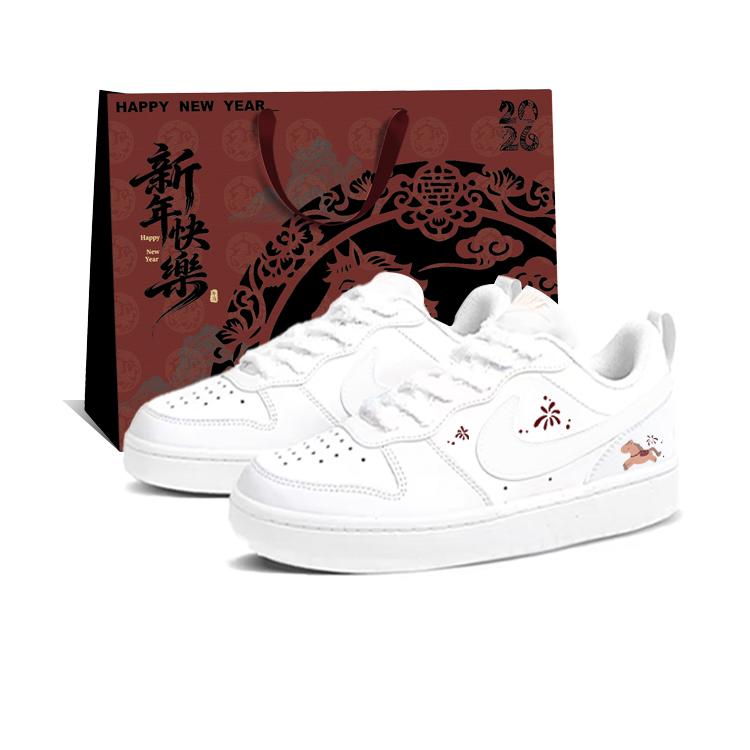 

Nike Court Borough Baby Horse Low top Skateboard Shoes Women s White Black DV5456-104(Team1681-) 37.5