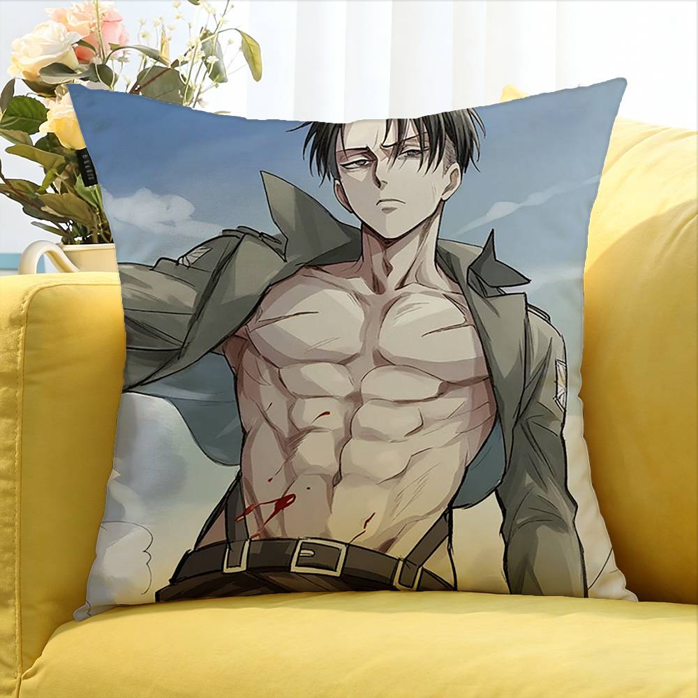 Luxury Hot Anime Attack On Titan  Various Sizes Square Pillow Case For Car Home Bedchamber Decor