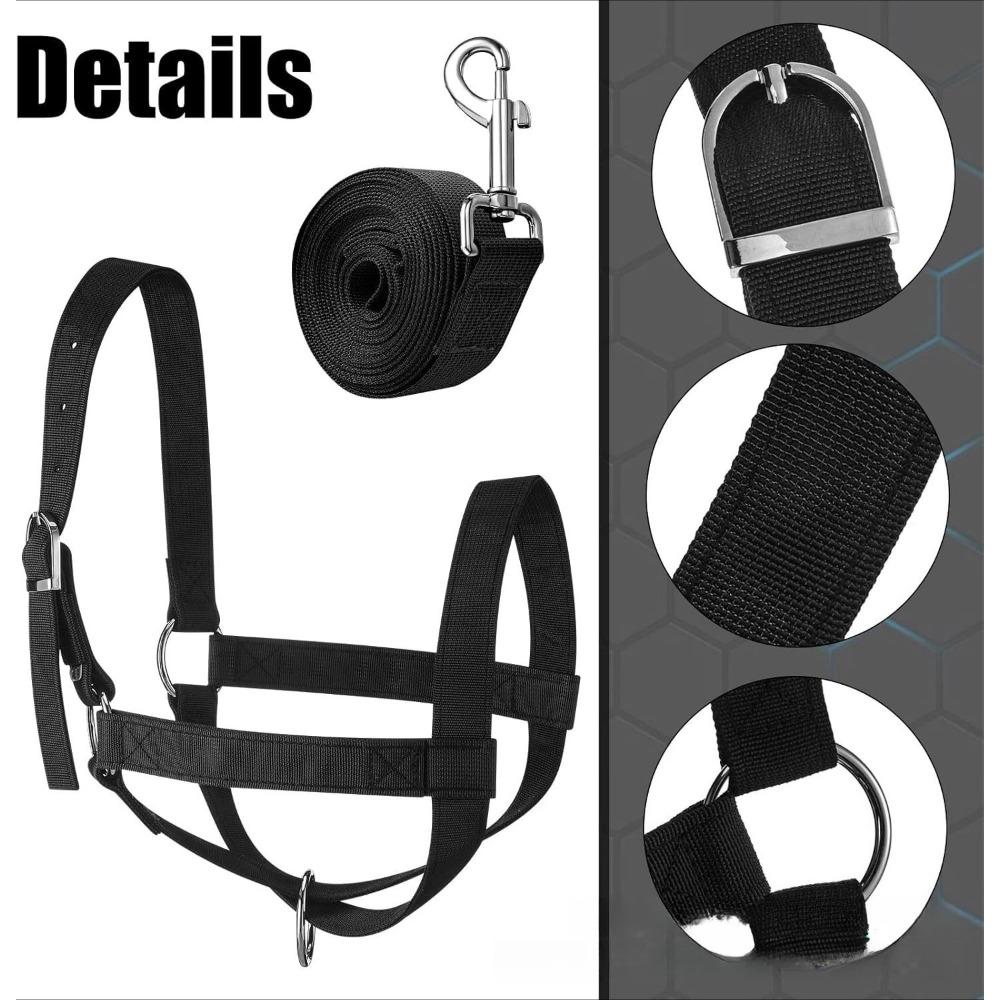 Horse & Cattle Adjustable Halter Heavy - Duty Lifting And Traction Rope Equestrian Supplies