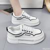 Fashion Thick Soled New Women's Shoes Retro Round Toe Board Shoe Casual Lace Up Sneakers Fashion Comfortable Ladies Shoes Zapatos Mujer